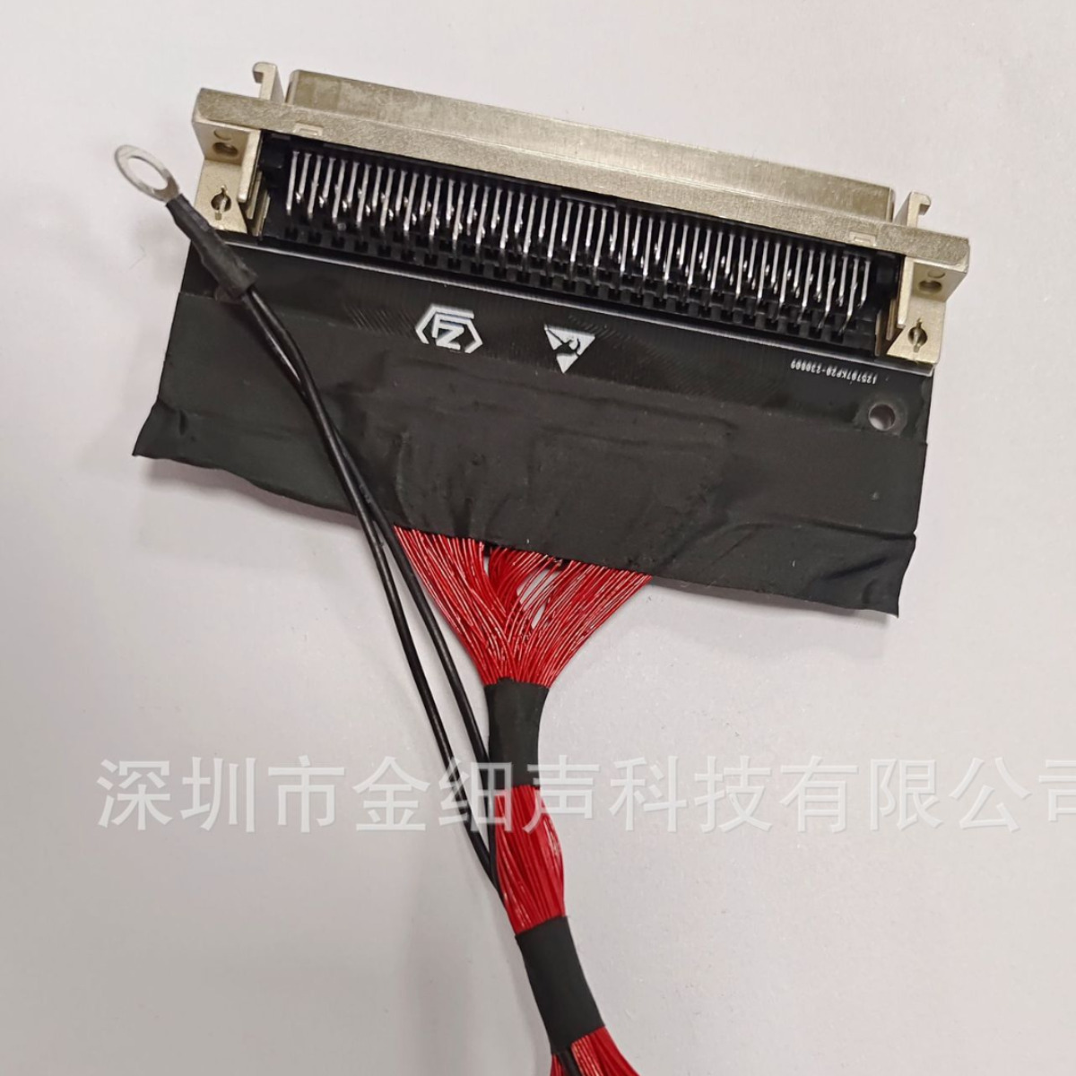 HPDB 100PIN 间距1.27 高速极细同轴信号传输SCSI接插母排线