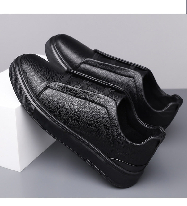 Giày sneaker nam cổ thấp dáng thể thao thoải mái, chống thấm nước, chống trượt, dây thun tiện lợi — 8088 màu đen, 8806 màu trắng, 8806 đen nâu chi tiết 23