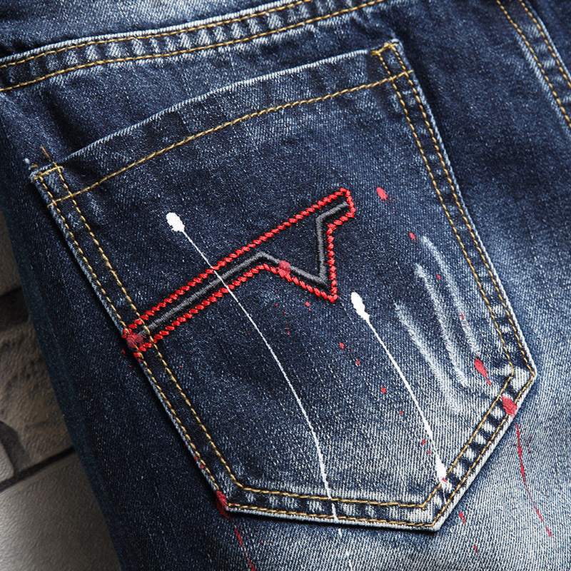 Pantaloncini jeans uomo distressed taglio dritto casual vintage_voghion.com