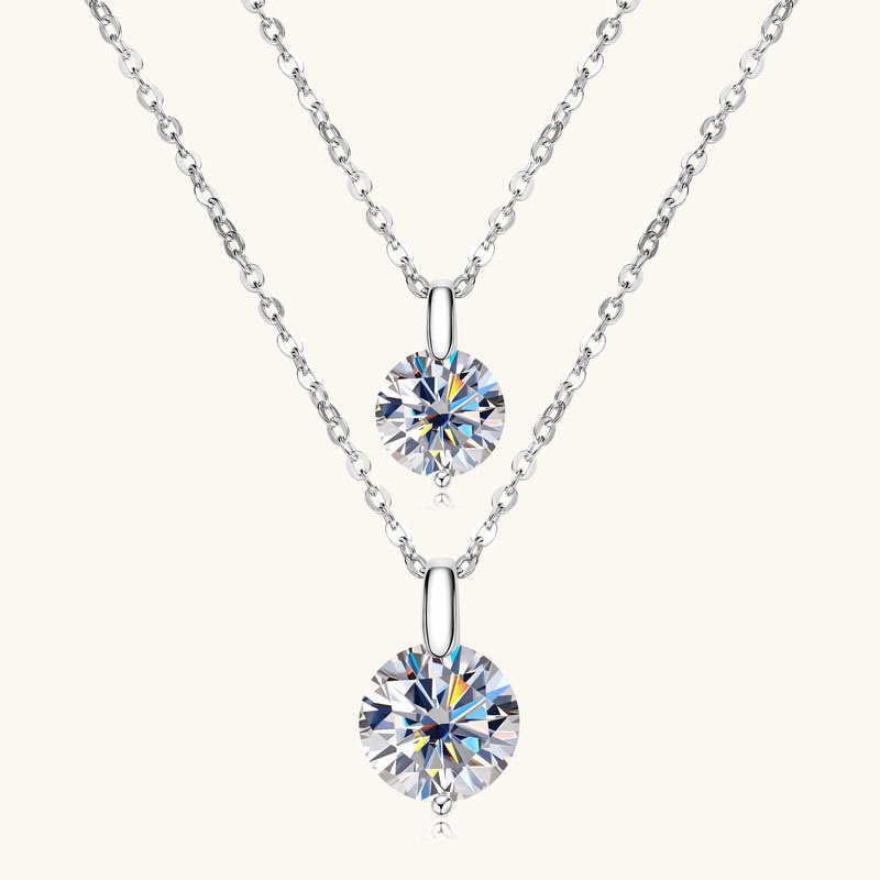 单钻莫桑石项链吊坠批发女