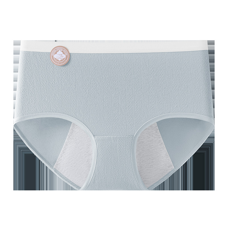 Pantalones fisiticos antibacterianos 7A de gran tamaño para mujer entrepierna de algodón puro cintura media alta para evitar fugas laterales bragas de período menstrual para niñas