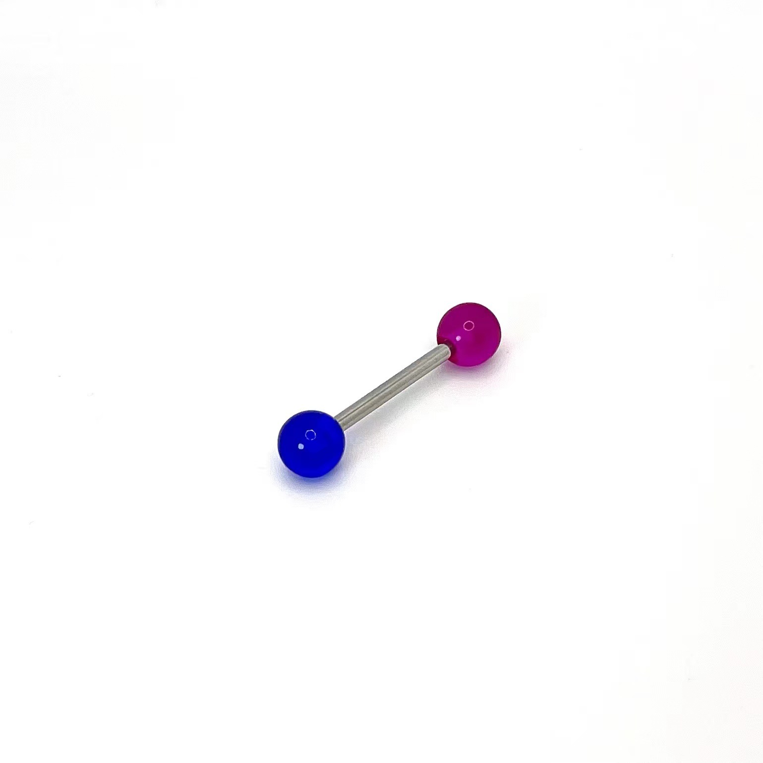 Titanium Steel Acrylic Short Bar Tongue Ring Tongue Piercing Jewelry 14G 12mm detail image 6