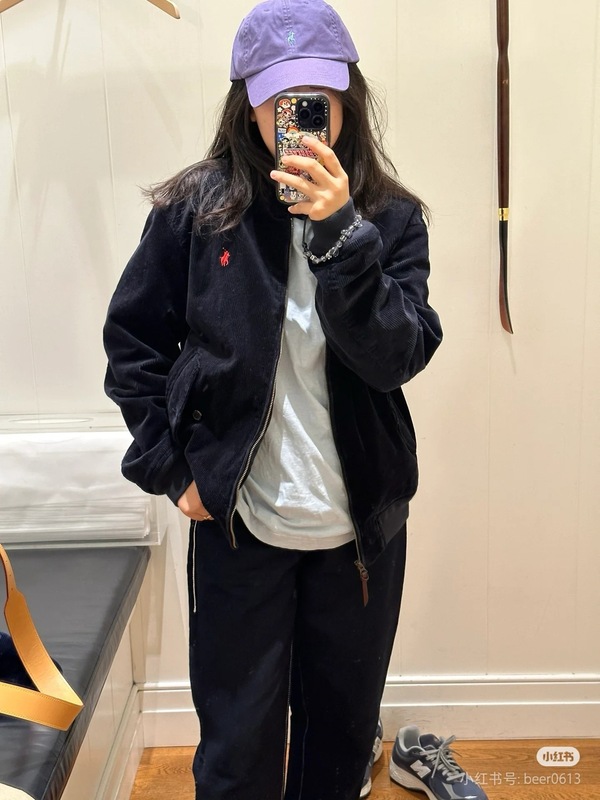 高版本【深圳南油】RL小马惠灵顿灯芯绒夹克老干部情侣款拉链外套|undefined