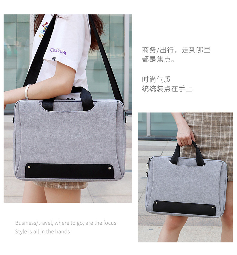 Wholesale single-shoulder portable laptop bags, waterproof briefcases, 131,415.6 inches, both men and women can print logos undefined