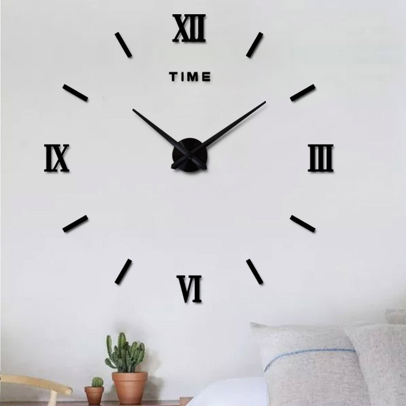 Reloj de pared de espejo de acrílico 3D DIY, reloj europeo creativo de moda, reloj de pared para decoración del hogar, venta directa de fábrica