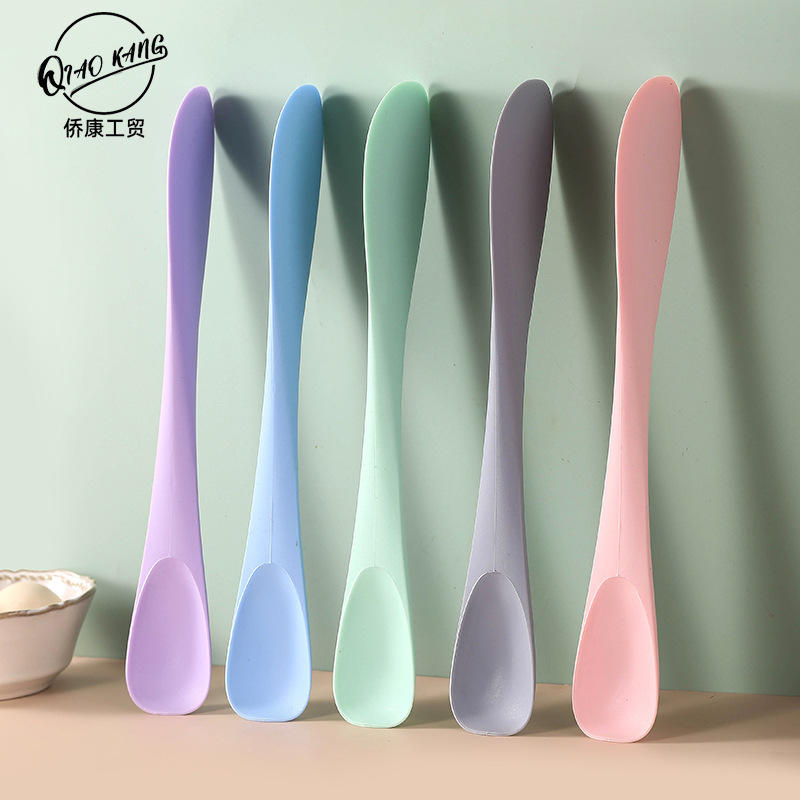 Silicone double-headed scraper baking cream soft glue spatula food grade high temperature resistant applicator jam spoon for baking