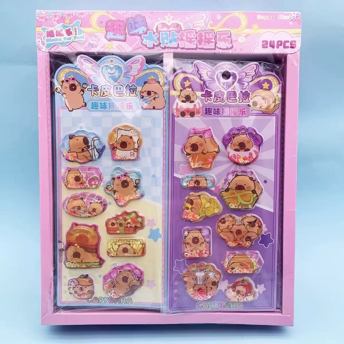 Pegatinas de mascotas lindas de Sanrio, calcomanías de agua de Kuromi de alta calidad que se sacuden y se pegan, pegatinas decorativas pequeñas con patrones para manualidades infantiles.