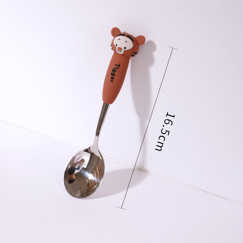 Disney cucharas de acero inoxidable cucharas portátiles cucharas de dibujos animados cucharas para niños cucharas de sopa caseras
