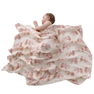 Summer class a muslin cotton newborn coated 2-layer wrap towel baby gauze bath towel newborn single blanket quilt