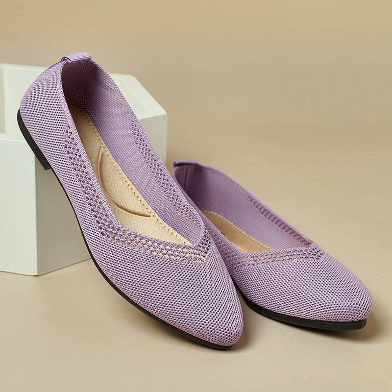 Внешняя торговля летняя новая женская обувь сетка дышащая и удобная одна педаль повседневная обувь мягкая подошва модная обувь мамы оптом