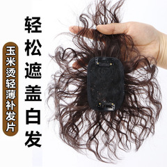 ホンシウの厳選商品 - 女性用トップヘアピース、白髪カバー、軽量増毛、本物の高温シルクヘアカバー、コーンパーマ、カーリーヘア