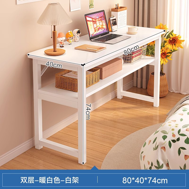 Mesa larga y estrecha mesa de estudio para dos personas mesa de estudio de alquiler simple mesa de trabajo dormitorio contra la pared mesa de computadora