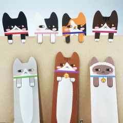 Qiyu ブックマーク 30 漫画両面猫シリーズシンプルな文学クリエイティブ特殊形状ブックマーク学生ラベルカード