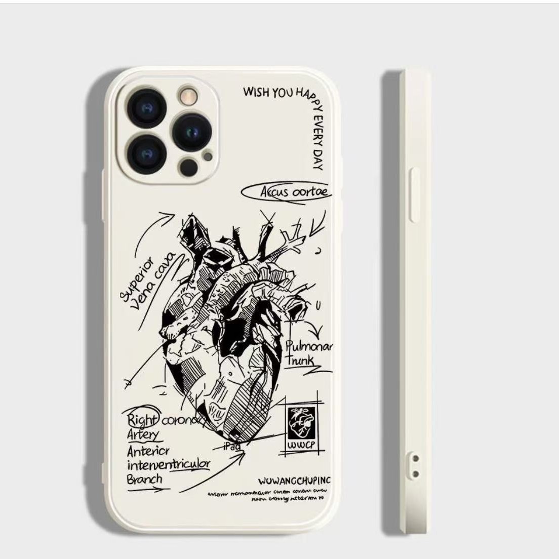 Estilo europeo y americano para iphone16promax funda para teléfono móvil personalidad 11 Apple 15 anti-caída 14pro corazón 13/12