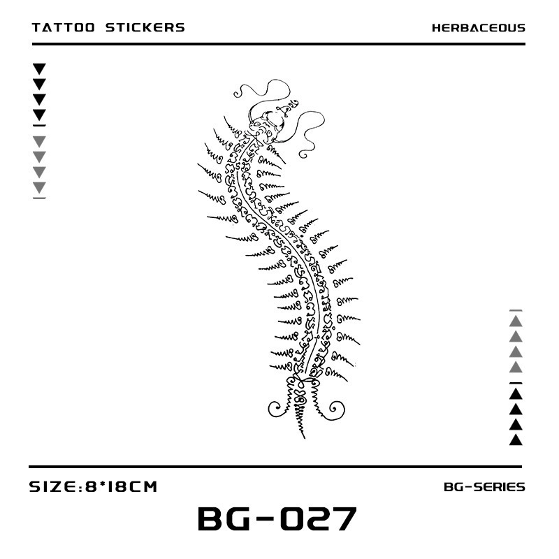 Herbal Special Long Strip Tattoo Stickers with Special-Shaped Patterns on the Wrist, Personalized Trendy Stickers, Wholesale from the Source, Natural Color Development