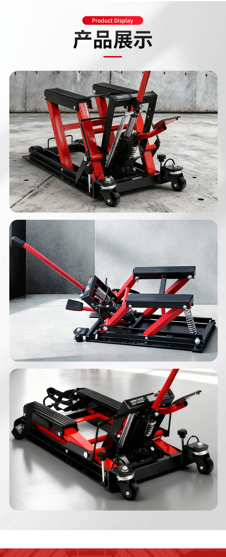 Motorcycle Lift Platform, Double-Scissor Hydraulic Lift, Special Motorcycle Repair Stand for Auto Repair Shops, Direct Supply from the Manufacturer
