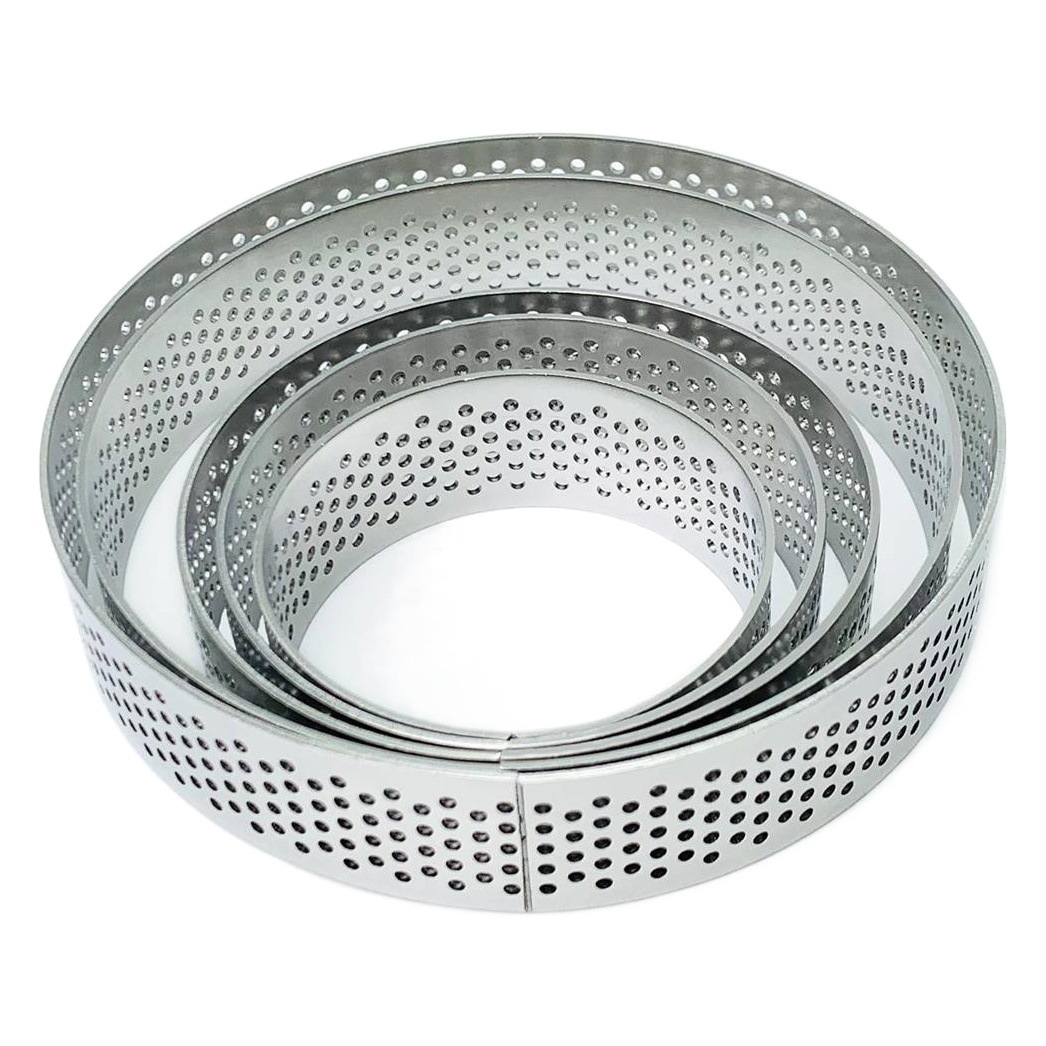 304 stainless steel round punching Tower ring mold cheese egg tart ring cake mousse ring cutting mold baking tool
