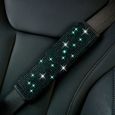 Belt Protector | Seat belt shoulder pad - green-diamond-1-pack