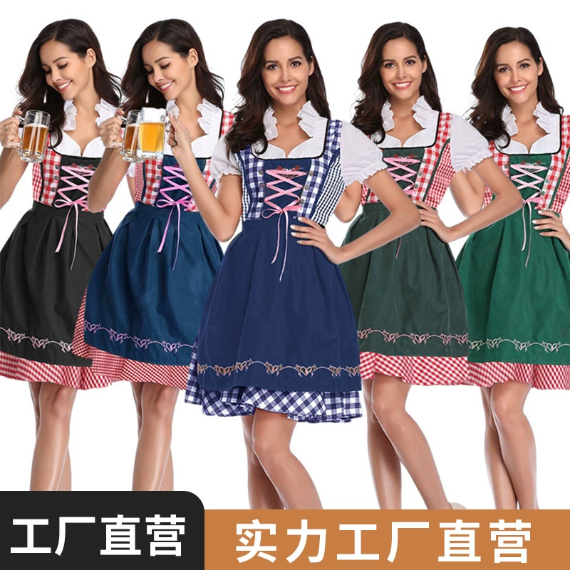Трансграничный немецкий традиционный костюм для Октоберфеста Женский Мюнхенский пивной костюм Сценическая юбка Костюм для выступлений Оптовая продажа