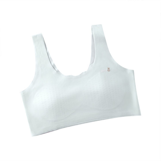 Junior high school students girls developmental period fixed hole cup seamless beautiful back breathable sports wrap chest vest underwear