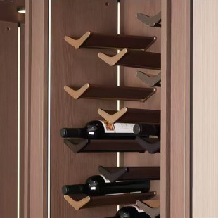 New V-Shaped Wood Grain Wine Rack Italian Minimalist Wine Rack Free Combination Wine Cabinet Wine Storage Rack Wall-Mounted