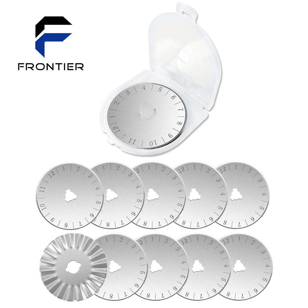 亚马逊热销波浪锯齿直线合金工具钢SKS-7 45mm小圆刀片