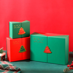クリスマスのテーマのギフトボックスクリスマスのギフトボックスの包装ボックスのクリスマスイブの装飾品のキャンディークリスマスツリーの空のギフトボックス