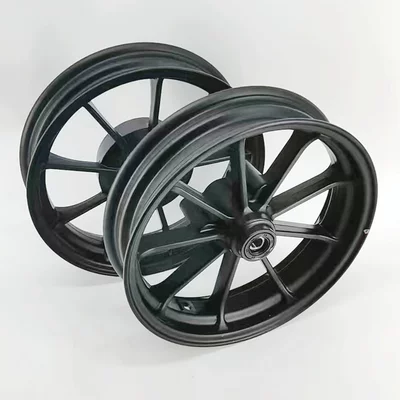 Motorcycle wheel hub | Modified Six-Claw 6-Claw Wheel - 12-core-taiwan-version-black-front-disc-and-rear-drum