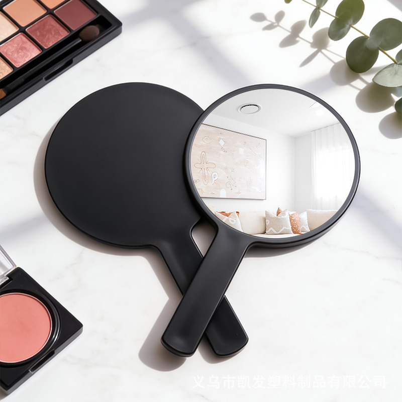 Espejo redondo de alta definición con logo impreso, espejo de maquillaje portátil, espejo pequeño de mano para retoques, regalo de belleza, venta al por mayor.