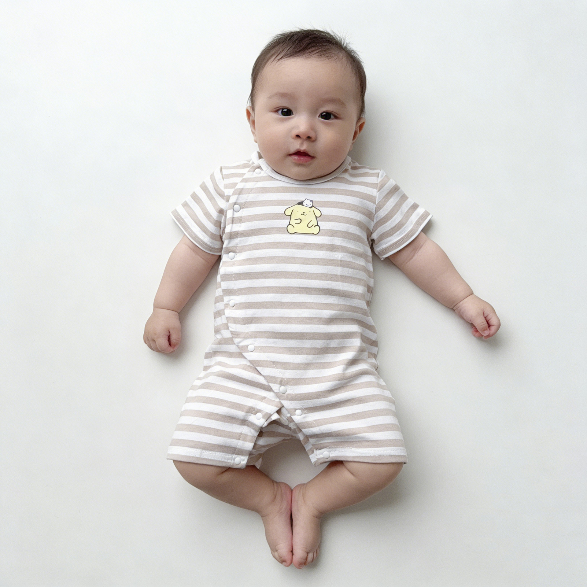 Special Offer Children's Clothing 80-95 Baby Summer Short-Sleeved Romper Cartoon Pure Cotton One-Piece Side-Opening
