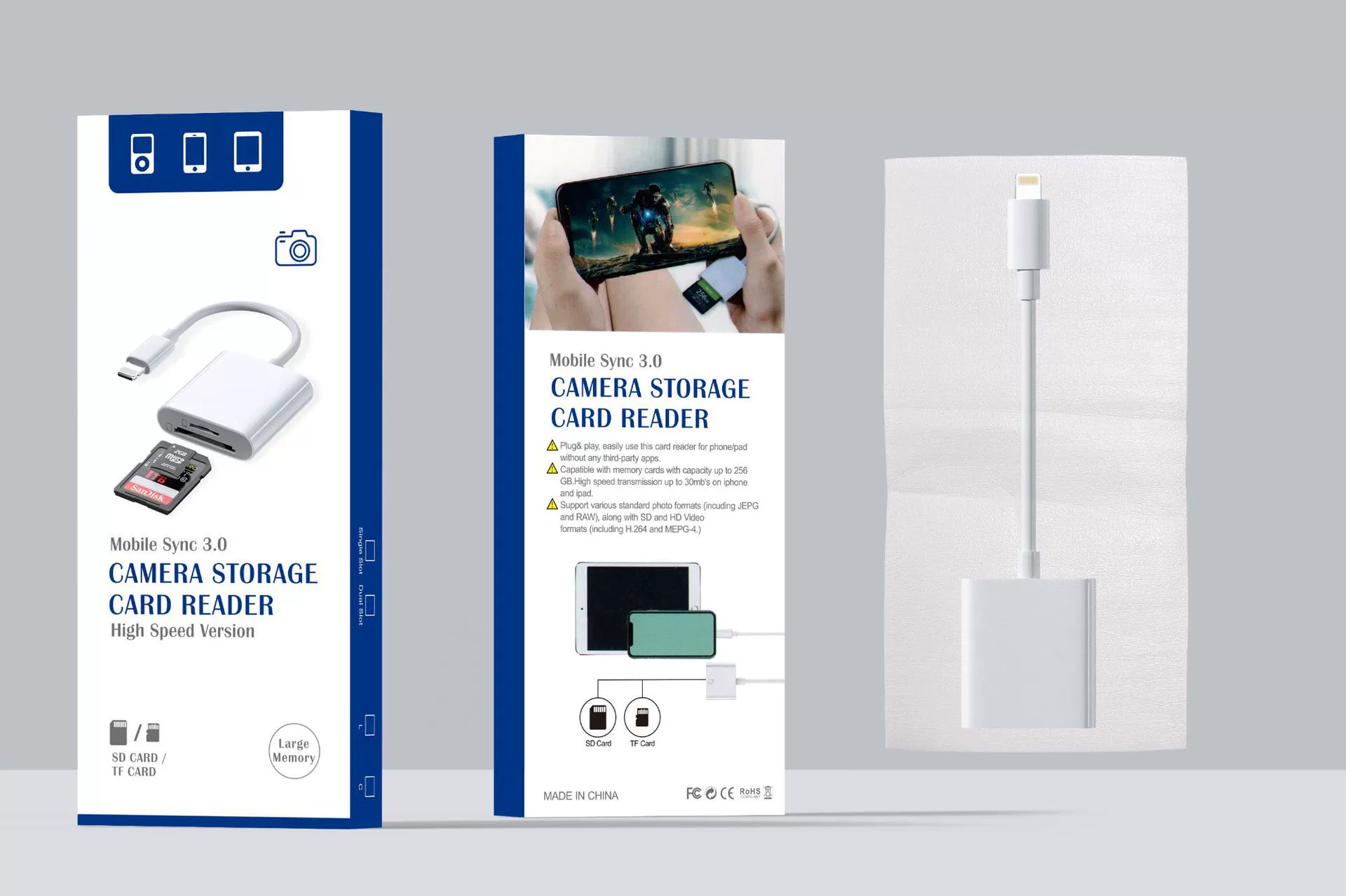 Тип-C считыватель для мобильного телефона, считыватель SD-карт, USB‑накопитель OTG, карта TF, передача данных для SD/Camera, совместимость мультисистем