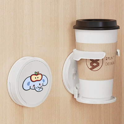 Cup Holder Cute Cartoon Office Car | Car cup holder/beverage holder - white-apple-elephant