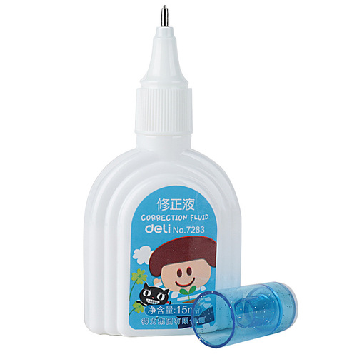 Deli 7283/7284/7382 students use large-capacity erasing handwriting correction fluid correction fluid correction fluid quick-drying