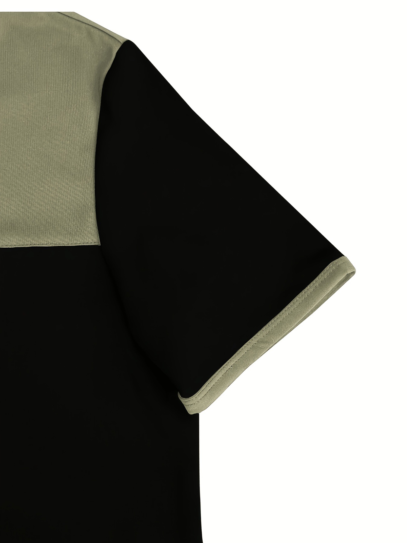 Men's Color Block Sports Suit American Style Casual Set Summer Short Sleeve Shorts For Men_viptrois.com