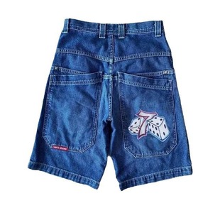 Amazon AliExpress Source American Fashion Brand High Street Hip Hop Skull Print Denim Pants Men's Casual