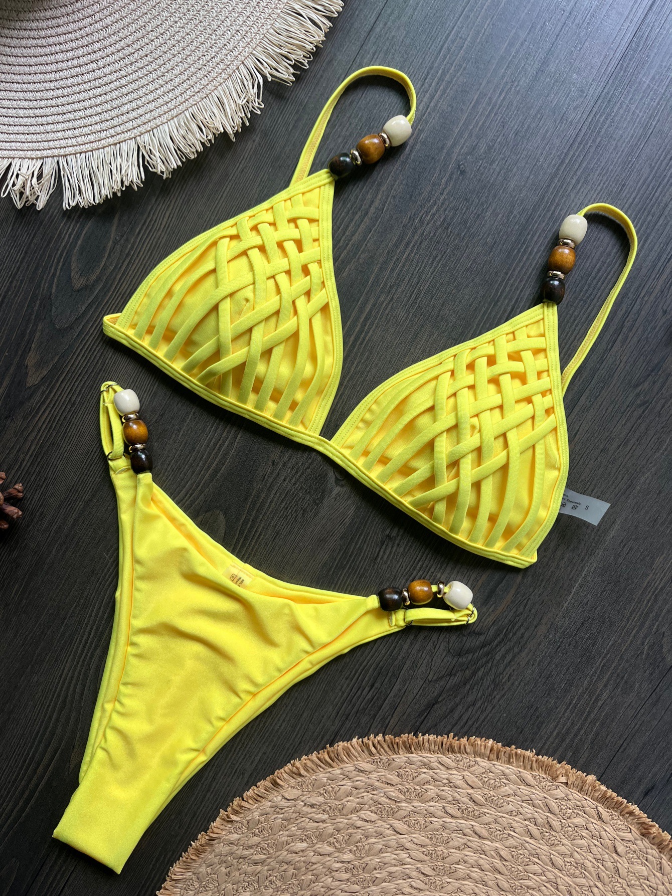 Women's Bikini Set Solid Colour Two Piece Swimsuit For Women_voghion.com