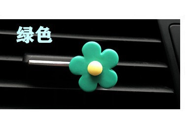 Clip de salida de aire de coche de flor de cinco pétalos para aire acondicionado de coche perfume aromaterapia margarita flor pequeña tobera perfume decoración clip