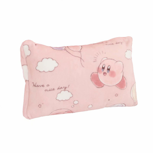 Cute Star Kirby Plush Cartoon Single Pillowcase Fleece Blanket Bed Sofa Nap Knee Blanket