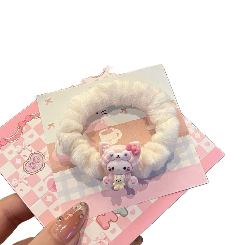 三丽鸥kt猫发绳~可爱奶呼呼高弹力头绳ins少女心发圈甜美卡通发饰|undefined