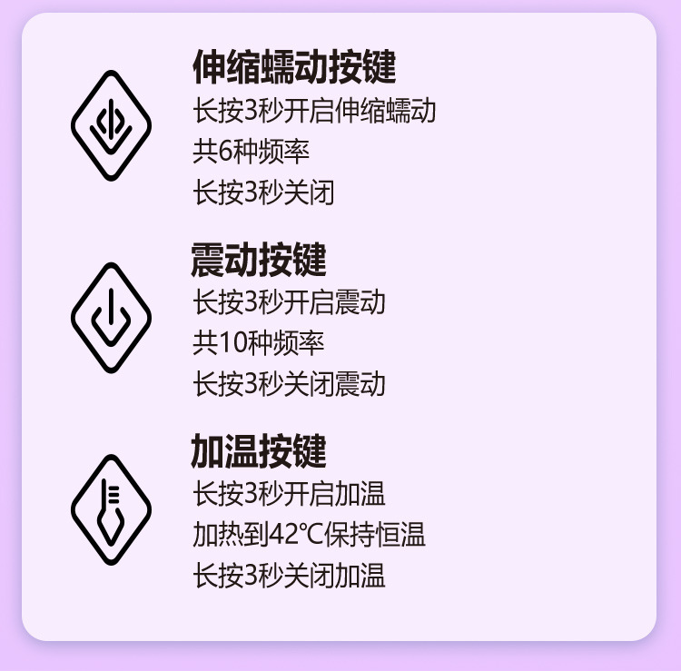 Jiuai Telescopic AV Vibrator for Women, TPE, Button Control, Under 60 dB — detail image 28