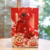 Red good luck + good luck scarf + new year gift bag