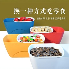 懒人果盘瓜子垃圾收纳盒水果盘双层沥水瓜子盒干果盘糖果盘嗑客厅
