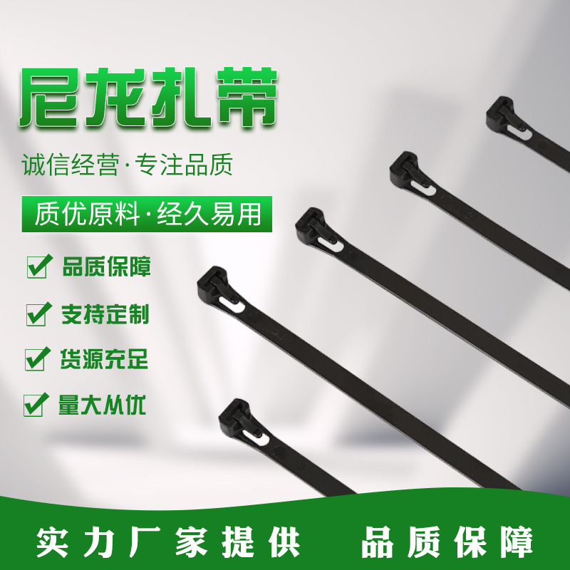 厂家直供全系(4.8X160)100条塑料自锁尼龙扎带束线捆扎带