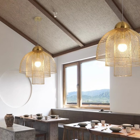 Nordic Designer Living Room Chandelier Industrial Style Grid Restaurant Art Modern Light Luxury Hotel Project Duplex Villa