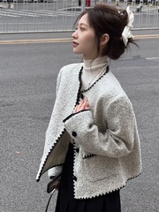 法式小香风短款外套女秋2025新款高端名媛气质小个子冬季高级感