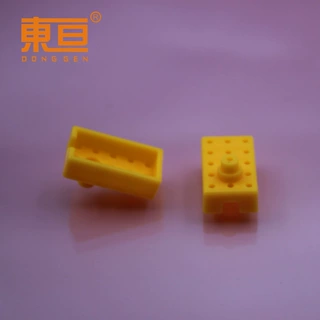 DJDZ261513黄 舵机底座 9克舵机后盖座 舵机配件 小制作零件