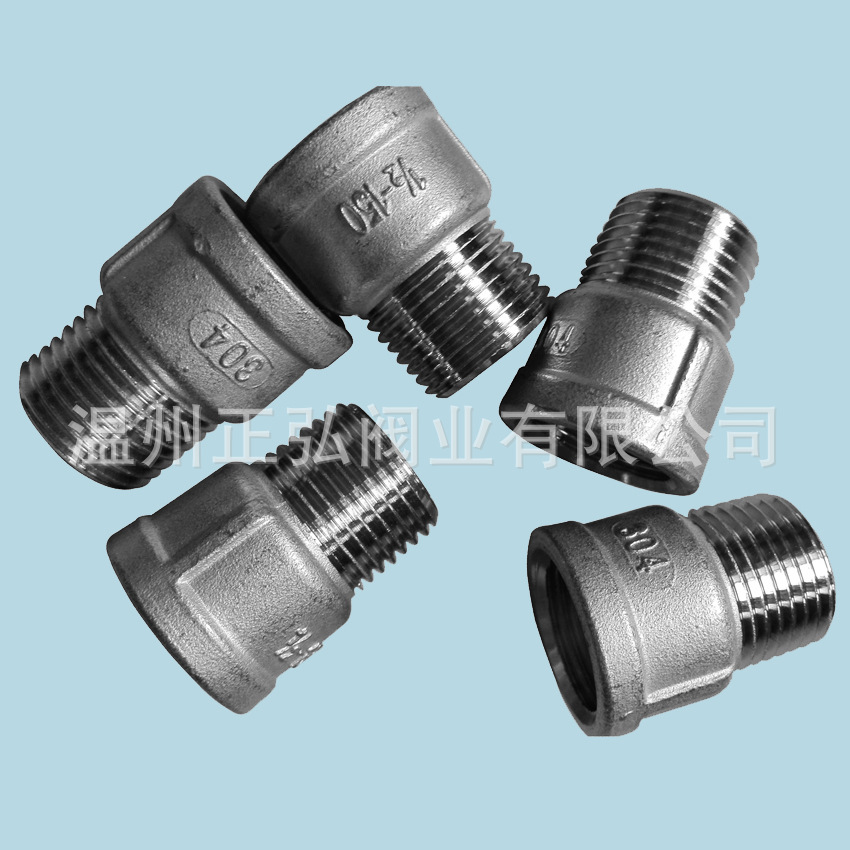 SUS304不锈钢内外丝接头 2分内外螺纹直接  1/4水管延长管直通