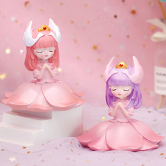 白鳥の夢 女の子 ケーキデコレーション オオカミの角 1歳 ベビー プリンセス ベーキングアクセサリー プラグイン スイートハート ドリーム