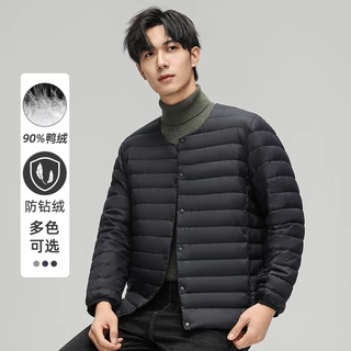 中年男士羽绒服内胆冬季新款中老年老年人爸爸轻薄保暖鸭绒外套
