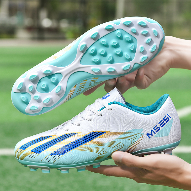 2025 Messi nuevos zapatos de fútbol MG hombres y mujeres, clavos largos y cortos, estudiantes, clavos rotos, clavos TF, césped artificial, zapatos de entrenamiento para niños, Ronaldo